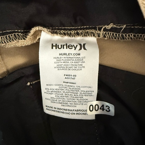 Hurley Men's Khaki Pants Size 32 - Picture 10 of 12